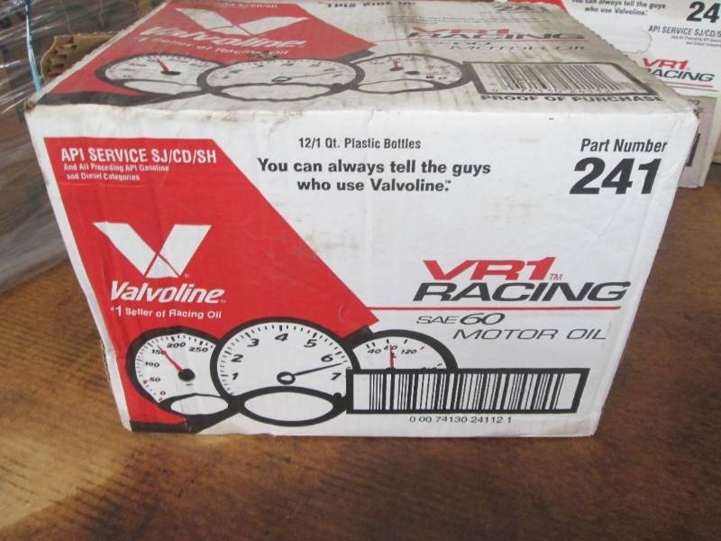 12 Quarts Valvoline SAE60 racing oil
