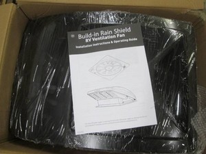 Build in rain shield RV vent fan