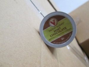 Case of 540 Victor Allens chocolate mint hot coco pods dated 2-26