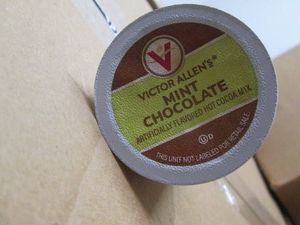 Case of 540 Victor Allens chocolate mint hot coco pods dated 2-26