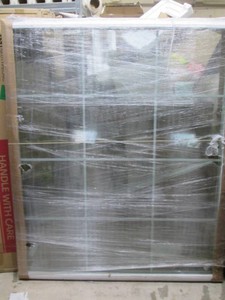 Large double pane vinyl window measuring 5 x 6 feet