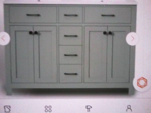 48 in. W x 18 in. D x 34 in. H 2-Sink Freestanding Bath Vanity in Green