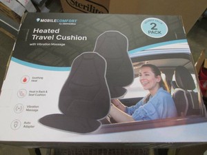 Pair of heated car seat cushions