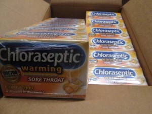 36 Packs of Chloraseptic sore throat drops, past date