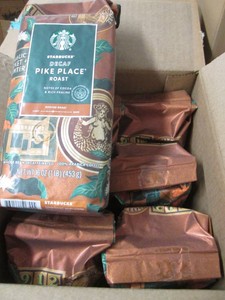 6 1 Pound bags Starbucks Pike place decaff coffee beans