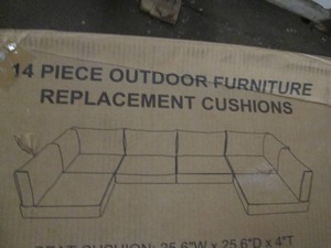 14 Piece outdoor furniture replacement cushions red
