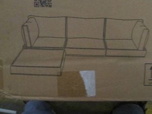 9 Piece outdoor furniture replacement cushions cream