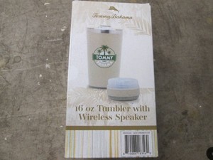 Tommy Bahama 16 oz tumbler with wireless speaker