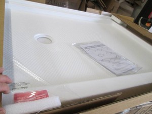 Low profile acrylic shower base 3 x 4 foot