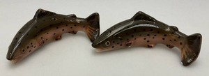 Collectible Vintage Trout Salt And Pepper Shaker Set