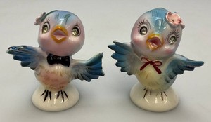 Collectible Lefton Bluebird Salt And Pepper Shaker Set (Repaired)