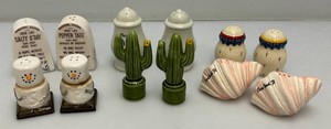 Misc. Collectible Salt And Pepper Shaker Sets Including Cactus, Seashells And More