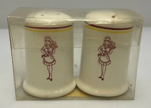 1950s Collectible Diner Waitress Salt And Pepper Shaker Set In Original Packaging