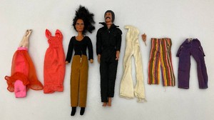 1976 Sonny And Cher Dolls With Some Clothes (Cher Missing hands)