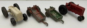 Misc. Miniature Die Cast & Plastic Tractors With Implements