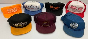 Misc. Vintage Collectible Snapback Hats Including Case And More