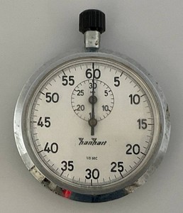 Vintage Hanhart Stop Watch 15 Sec German Silvertone