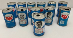 Collectible 1970s RC Cola Baseball Stars Pop Top Tin Cans