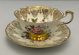 Vintage Paragon Teacup And Saucer Flowers And Fruit