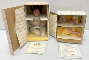Misc. Collectible Ashton Drake Porcelain Dolls Including Little Sleepyhead And I Wish You Faith In  Original Boxes