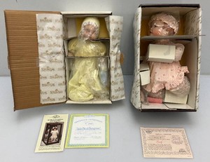 Misc. Collectible Ashton Drake Porcelain Dolls Includiing Little Bit Of Sunshine And Emily In  Original Boxes
