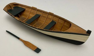 Vintage Small Wooden Boat With Orr 12
