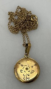 Vintage 120th 12K Gold Filled Round Locket 3.37 Grams Overall