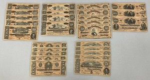 Large Group Of Misc. Collectible Confederate States Of America REPRINT Money
