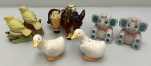 Misc. Collectible Animals Salt & Pepper Shaker Sets (Donkey Has One Shaker With Chip)