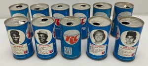 Collectible 1970s RC Cola Baseball Stars Pop Top Tin Cans