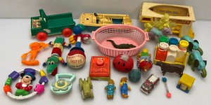 Misc. Vintage Toys Including Fisher Price Truck And Camper And More