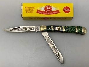 New Kissing Crane Two Blade Folding Pit Viper Themed Pocket Knife 3 12 Blades