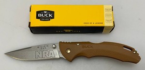 New NRA Buck Brand No. 285 Pocket Knife With 3 Blade