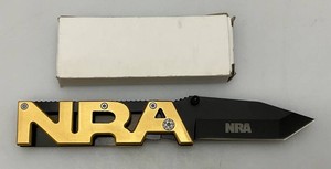 New NRA Themed Tactical Folding Pocket Knife 3 Blade
