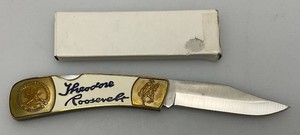 New Limited Edition NRA Theodore Roosevelt Folding Pocket knife With 3 Blade