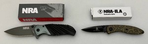 Two New NRA Folding Pocket Knives With 2 &  2 12 Blade
