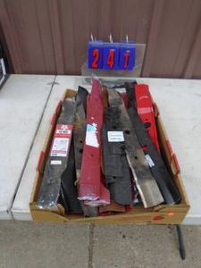 Assortment of lawn mower blades. As shown.