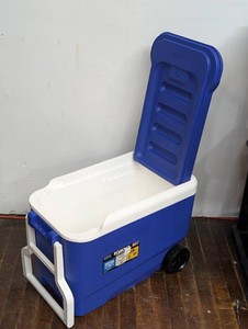 Igloo Wheelie Cool 38qt Rolling Cooler - Blue Odor & Stain-Resistant, Polyethylene
