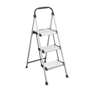Cosco 3 Step All Aluminum Step Stool Lightweight Gray & Black Ladder, 225 lb Capacity, No Assembly Required