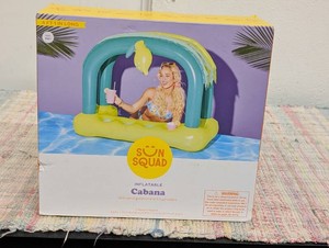 New-Sun Squad Inflatable CabanaBar With Serving Station & Cup Holders