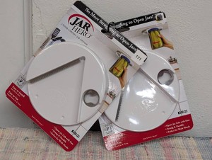 Pair of Under Cabinet Jar Lid & Bottle Opener - Opens Any Size Jar