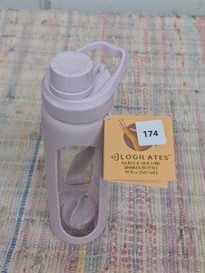 Blogilates Glass Protein Shaker Bottle With Silicone Sleeve 19 oz