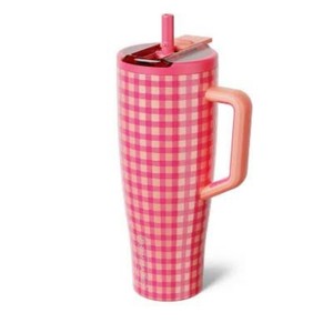 BruMate 40 fl oz Stainless Steel Era Flip Water Bottle - Peach Gingham
