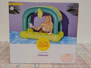 Sun Squad Inflatable CabanaBar With Serving Station & Cup Holders
