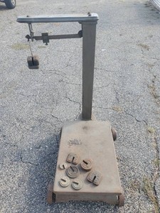 Large Vintage Working Fairbank Scale on Wheels