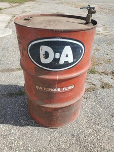Large Empty Metal D-A Oil Barrel  Burning Drum or Display