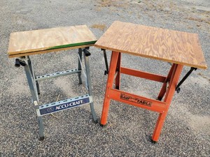 2 Metal workbenches Accu-craft and Hirsh