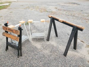 Saw Horses and Folding Workmate Bench