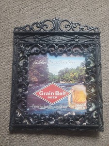 Vintage Grainbelt Beer Faux Castiron Framed Sign