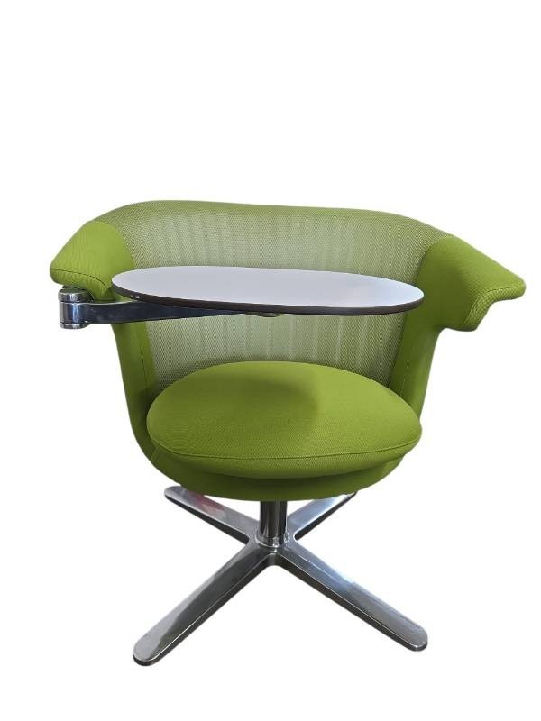 Steelcase i2i Office Swivel Lounge Chair with Tablet ArmLime Retail $2600